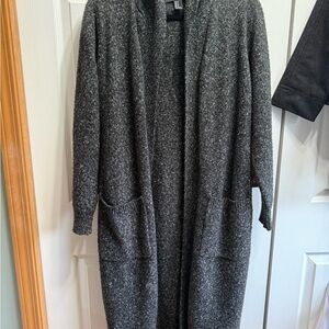 Forever 21 Charcoal Open-Front Cardigan